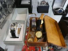A quantity of vintage and modern watches to include Ingersoll, Citizen, etc