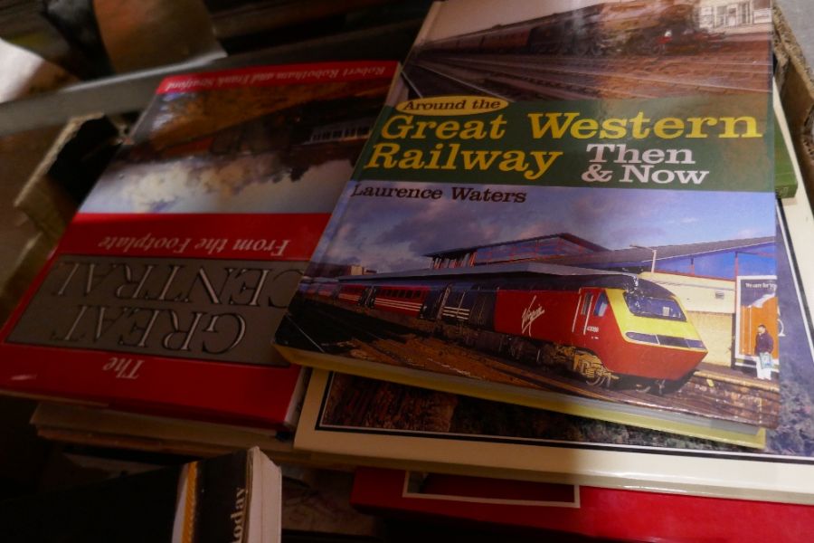 Two boxes of books relating to Railway and Buses, Grand Prix Review, motor Sport related examples, e - Image 2 of 2