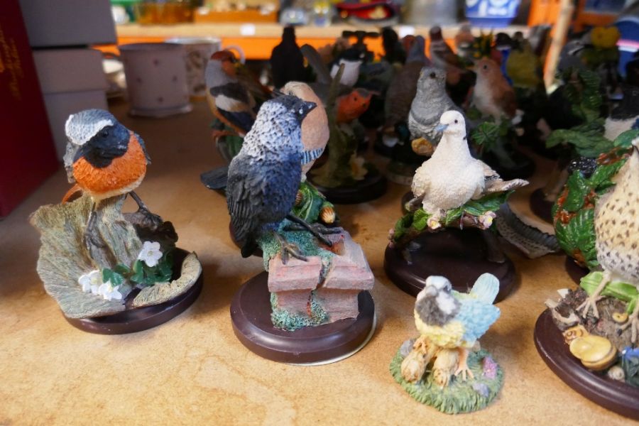 A large selection of resin figures mostly depicting British birds - Bild 4 aus 8