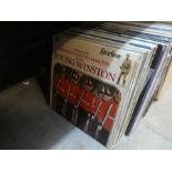 Five boxes of various mixed vinyl LPs to include Comedy, World music and mainly Classical, some Soun