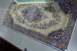 Three various rugs, the largest 204cm x 152cm