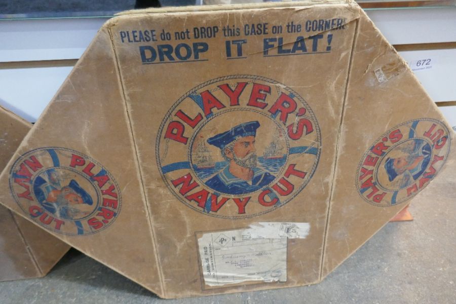A similar smaller Player's Navy Cut advertising flat packed box - Image 2 of 10