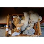 Six various Steiff cuddly toys