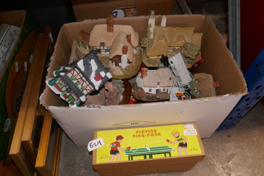 Four boxes of various mixed collectables including tin plate toys, David Winter cottages and mixed b - Image 5 of 5