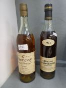 A vintage bottle of Hennessy Grande Champagne Cognac 1959 for Morgan Furze and a bottle of Armagnac