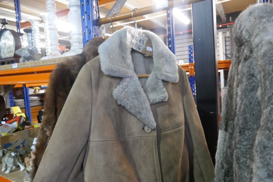 A selection of jackets, ladies and men's comprising suede and fur - Image 4 of 10