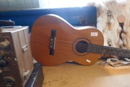 A Minns Acoustic guitar and two other items