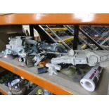 A quantity of Star Wars toys including Millenium Falcon, (some boxed)
