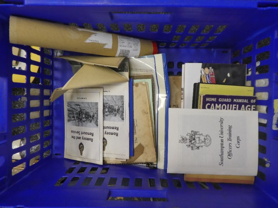 A good lot of military books and ephemera, mainly relating to the Hampshire Regiment (3 boxes) - Image 10 of 27