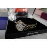 Boxed ladies Accurist watch, Tissot example and another