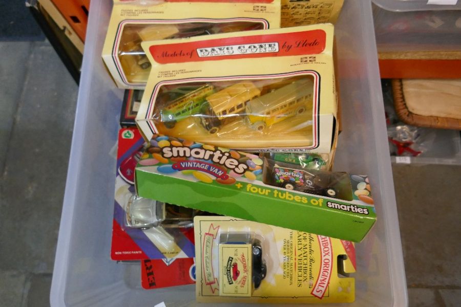 Four boxes of die cast vehicles including Corgi and Matchbox, mainly boxed - Image 2 of 6