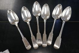 A set of four Scottish provincial silver serving spoons, by William Jamieson, Aberdeen, 1806 - 1840