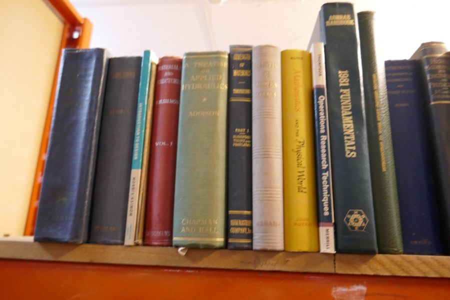 A quantity of engineering books and similar, some 19th century examples