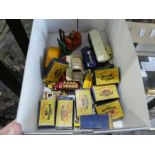 Eight boxed Matchbox Lesney die cast vehicles and other unboxed die cast (small box)