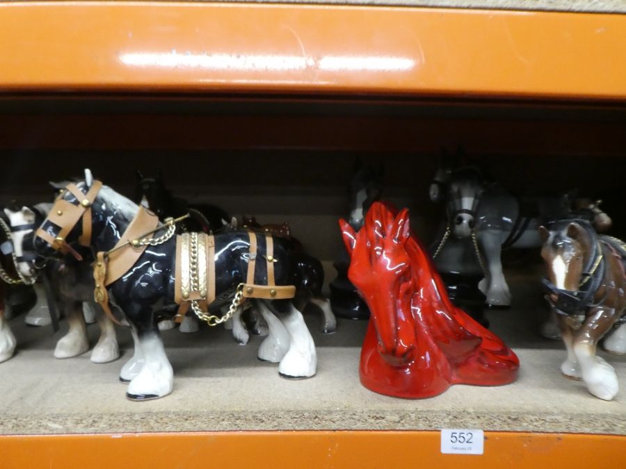 A large quantity of Shire Horse figures including Sylvac and Melba Ware examples (over 40) - Image 3 of 8