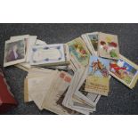 A tray of GB and Worldwide stamps, mainly used, 19th Century examples, one other album, postcards an