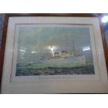 A quantity of shipping prints including galleons and yachts