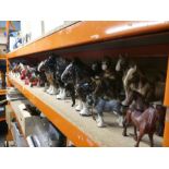 A large quantity of Shire Horse figures including Sylvac and Melba Ware examples (over 40)