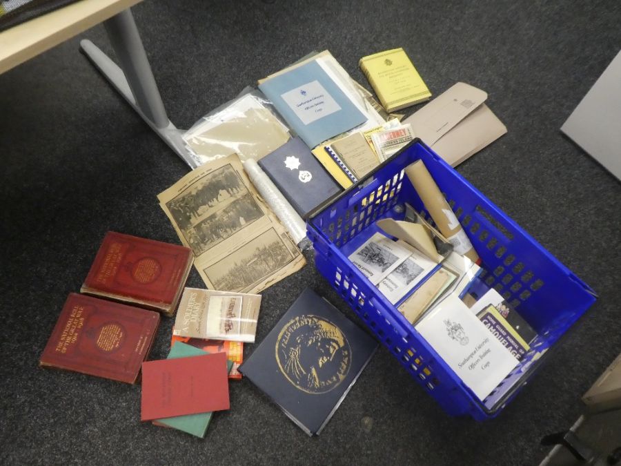 A good lot of military books and ephemera, mainly relating to the Hampshire Regiment (3 boxes) - Image 9 of 27