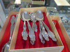 A quantity of high quality plated Norweigan cutlery, possibly by T M Marthins Tonsberg. Comprising s