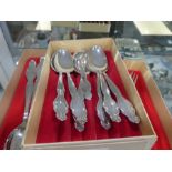 A quantity of high quality plated Norweigan cutlery, possibly by T M Marthins Tonsberg. Comprising s