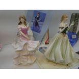 A Coalport limited edition figure of Lady Harriet, a Royal Worcester limited edition figure titled '