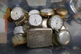 A large quantity of various pocket watches to include half and full hunter. Comprising of a number o