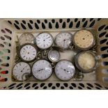 Tray of various pocket watches to include examples by Zenith, Ingersoll, Record Dreadnought Watch Co