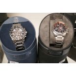 A pair of Citizen Eco-Drive watches case no.s E650-SO75713 Purchased June 2013 and H500-SO82005 Purc