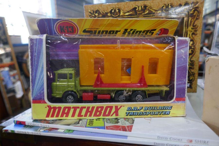 A Matchbox Superkings D.A. F. Building Transporter, other boxed die cast and a Wills "OO" Gauge loco - Image 2 of 5