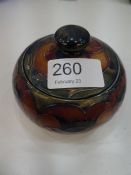 An early Moorcroft Poppy design bowl with lid