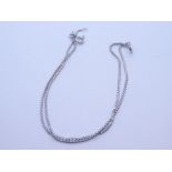 14ct white gold box chain, 40cm, marked 585, approx 4.1g