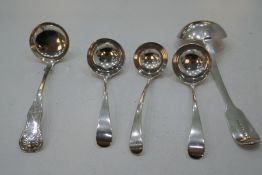 An exceptional high quality lot of ladles comprising a London 1795 by George Smith III and William F