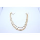 Two 9ct yellow gold ropetwist design neckchains, both 50cm, both marked 375, approx 4.2g