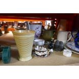 A selection of ceramics and pottery including Burmantofts factory, etc