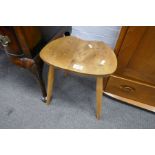 A small Ercol stool having shaped top