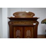 Meublephone, an early 20th Century, French Walnut standing gramophone, with gilt metal decoration an