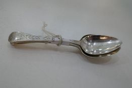 A set of six Exeter 1810 William Welch II spoon possibly 2.36 ozt approx. Very decorative, engraved