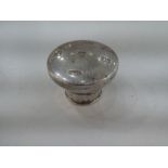 A sterling silver top having clear assay marks on the face. Possibly off of a scent bottle but could