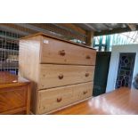 two wooden chest of drawers