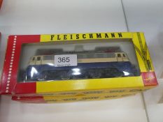 Fleischmann HO Gauge; two Fleischmann HO international locomotives number 1347S. Both boxed, used co