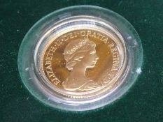 The Royal Mint; a cased Full Sovereign dated 1980, Elizabeth II and George and the Dragon in capsule