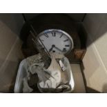 A small quantity of tools, a mantle clock and sundry