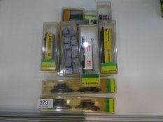 Minitrix N Gauge, a mixed lot of rolling stock, spares and accessories. Nos 13827 (2), 13268 (2), 13