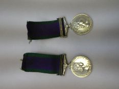 Medals, General Service Medal 1962, Bornea Clasp to S A C C Amos R.A.F. and Malay Clasp to Sgt R Che