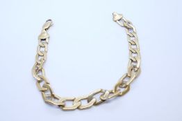 14ct yellow gold curblink bracelet, marked 585, 22cm approx 12.3g