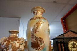 Two Japanese Satsuma vases, (one A/F)