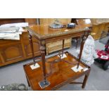 An early 20th century French oblong coffee table having gilt metal decoration