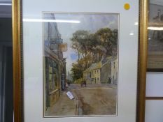 Two watercolours one signed E Swiney framed and glazed and one signed Foster Moore 1953