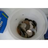 Two small tubs of mixed coinage GB and Worldwide